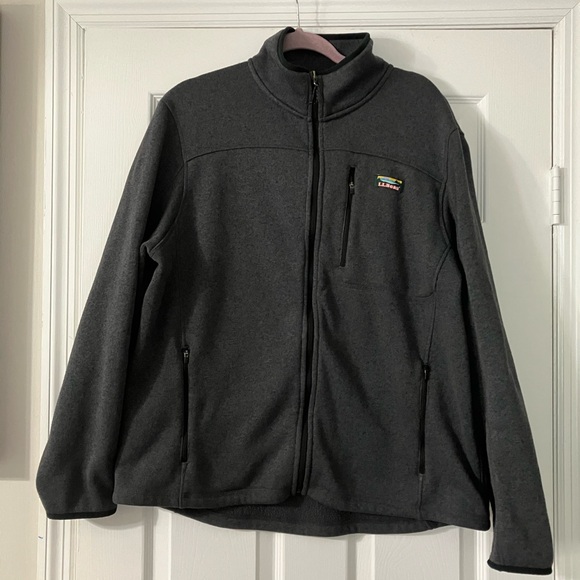 Men's L.L.Bean Sweater Fleece Full-Zip Jacket XL Gray - Picture 1 of 6